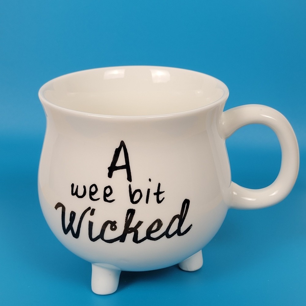 A Wee Bit Wicked Cauldron Mug | Cozy Witchy Aesthetic Ceramic Coffee Cup
